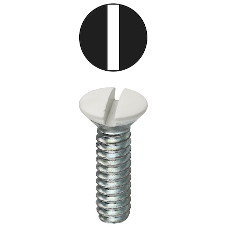 Dottie #6-32 x 1/2 in Slotted Oval Machine Screw, Zinc Plated Carbon Steel, 100 PK 414WHT